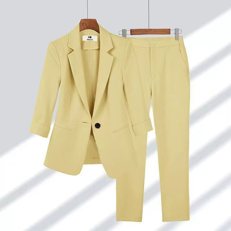 Conjunto de Blazer e Calções de Verão para Mulher – Fato de Duas Peças Elegante