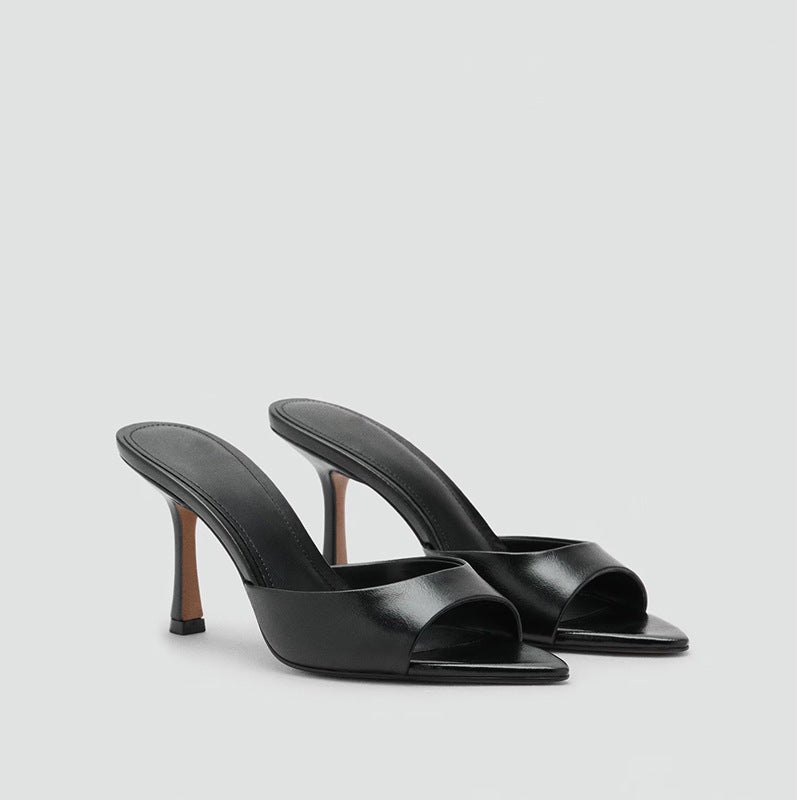 Patent Leather Pointed-Toe Stiletto Sandals 8cm
