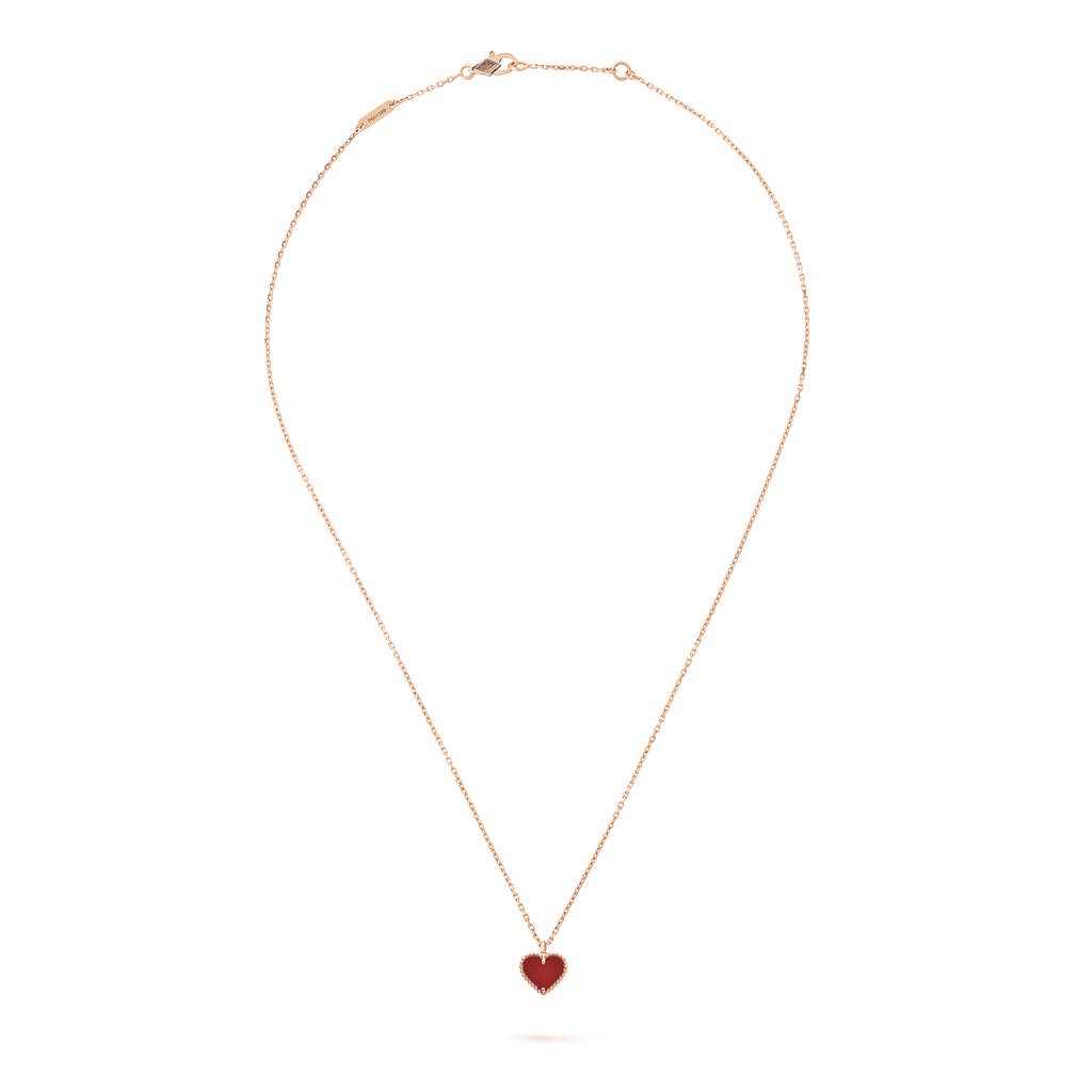 Sweet Hearts Necklace - Carnelian