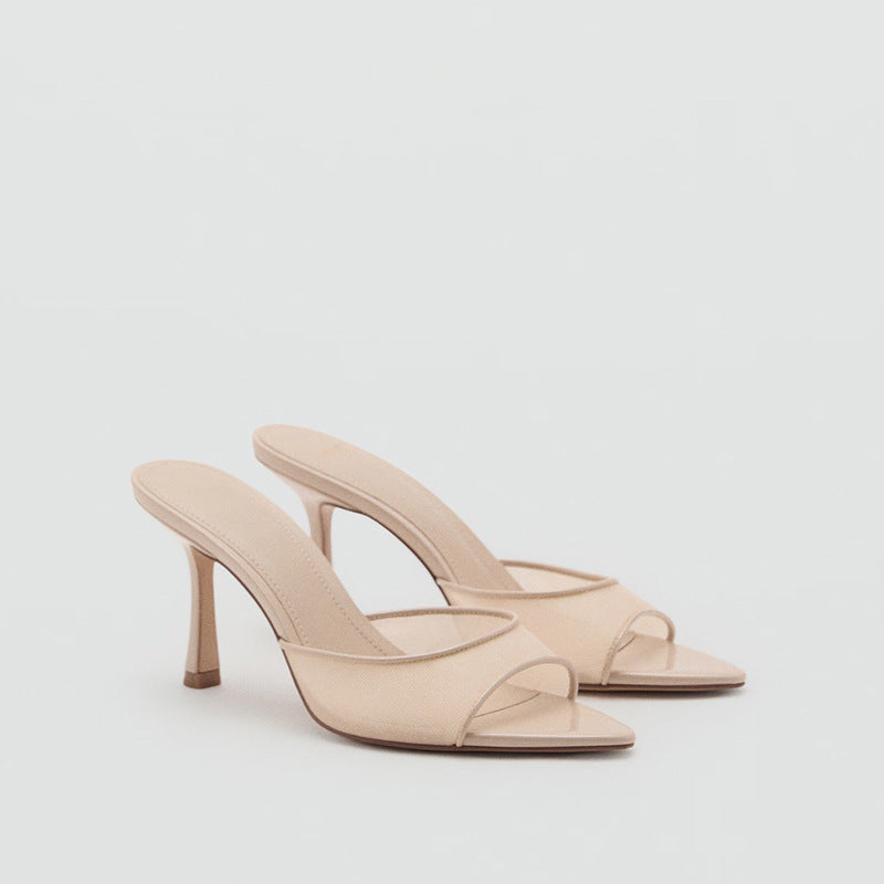 Patent Leather Pointed-Toe Stiletto Sandals 8cm
