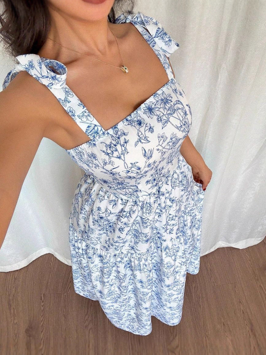Vestido Maxi Evasê Floral com Elástico