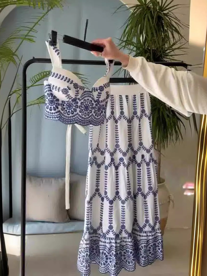 Conjunto de Duas Peças com Saia Estampada