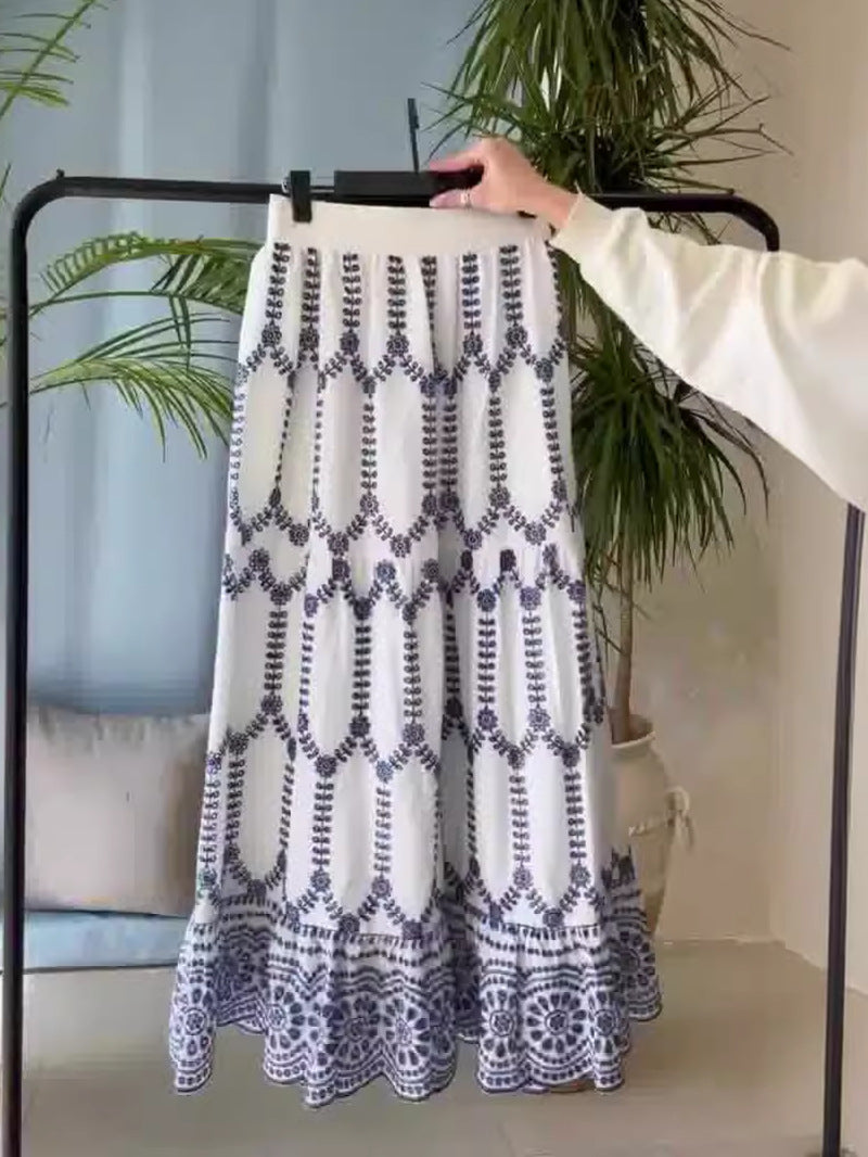 Conjunto de Duas Peças com Saia Estampada