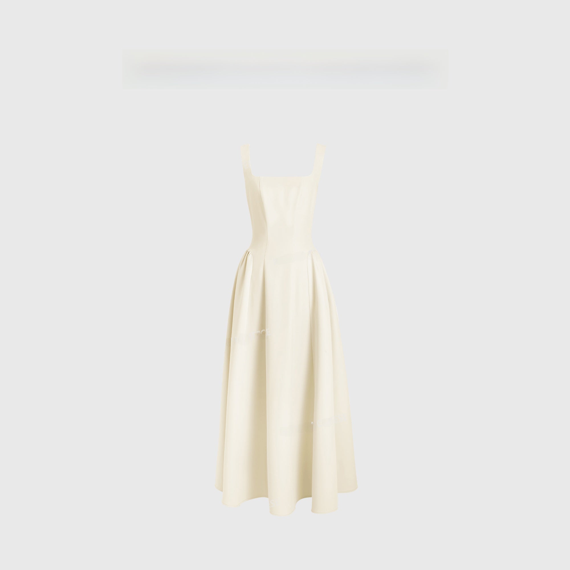 French Spaghetti Strap A-Line Midi Dress
