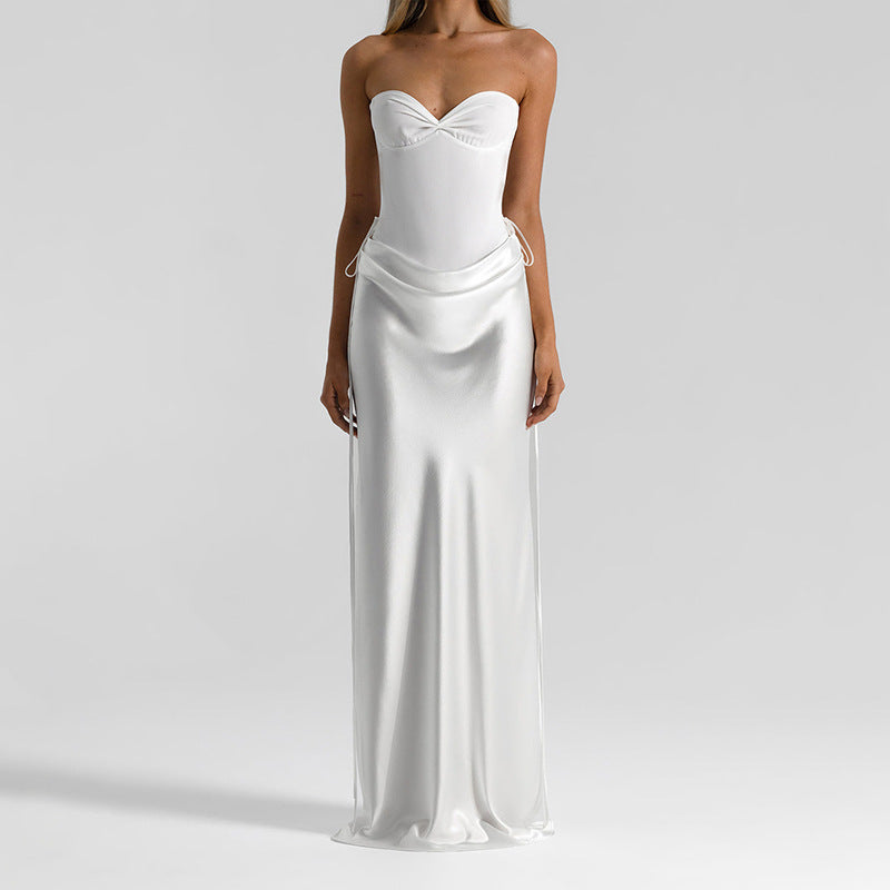 Sleeveless Off-Shoulder Bodycon Maxi Dress — Maison Luxe