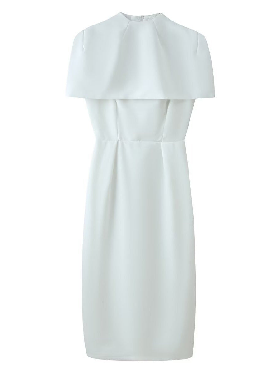 Vestido Midi Justo de Cintura Alta com um Ombro Só