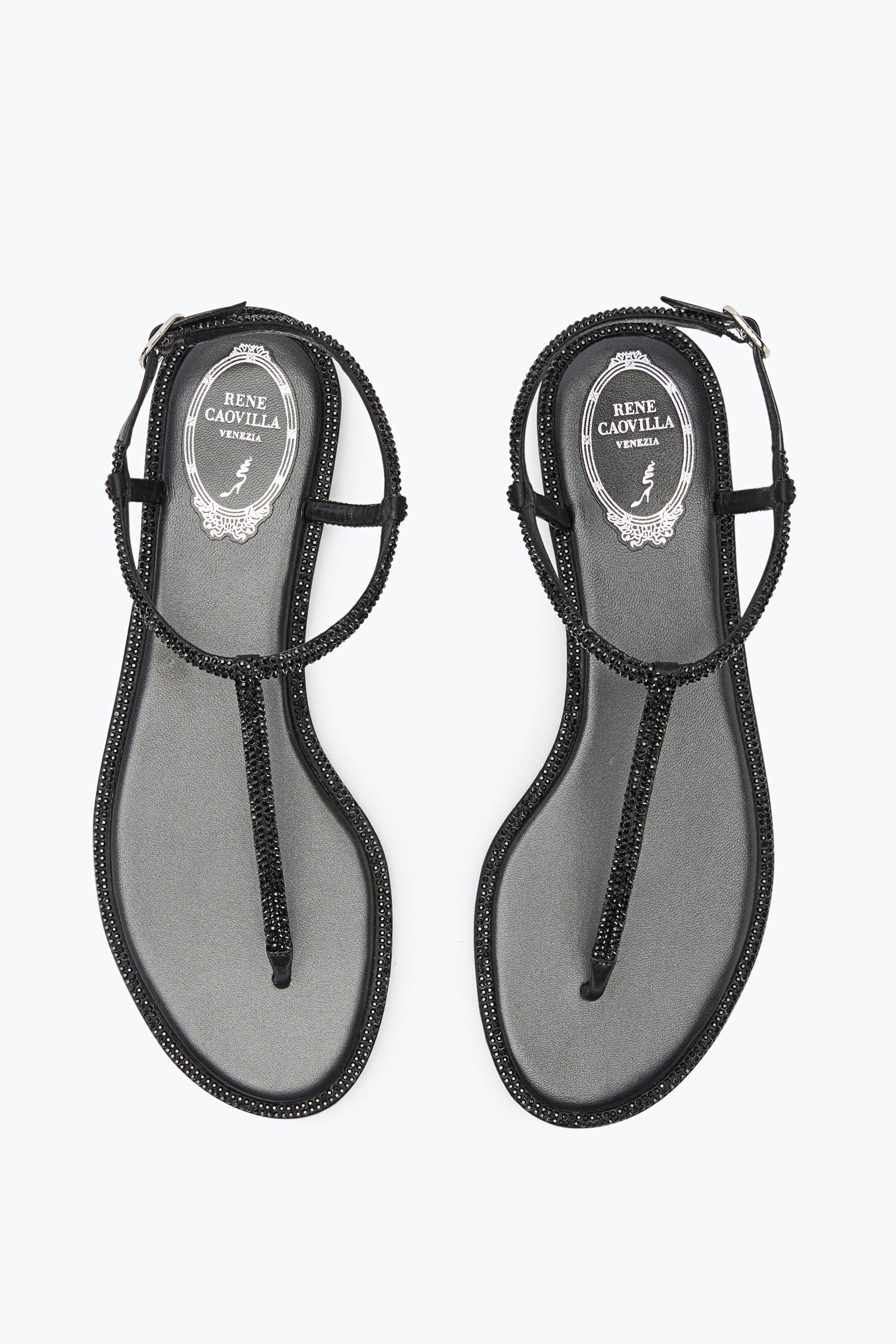 Rene Caovilla Diana Wisteria Sandal with Crystals 10
