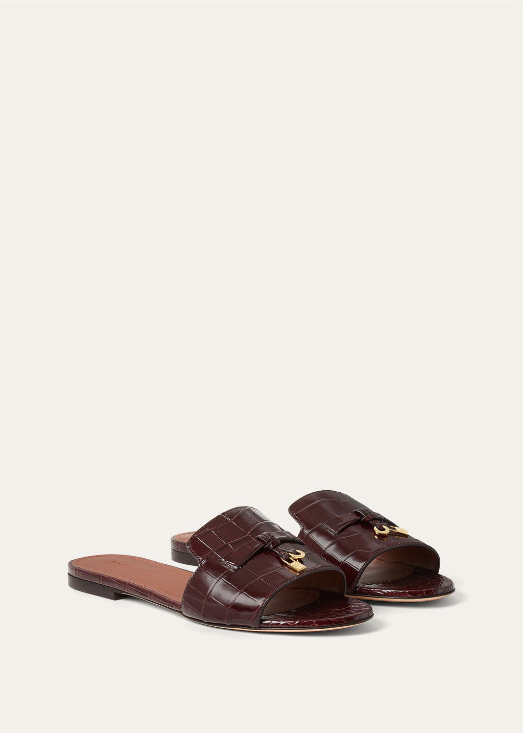 Loro Piana Summer Charms Sandal Crocodile Leather