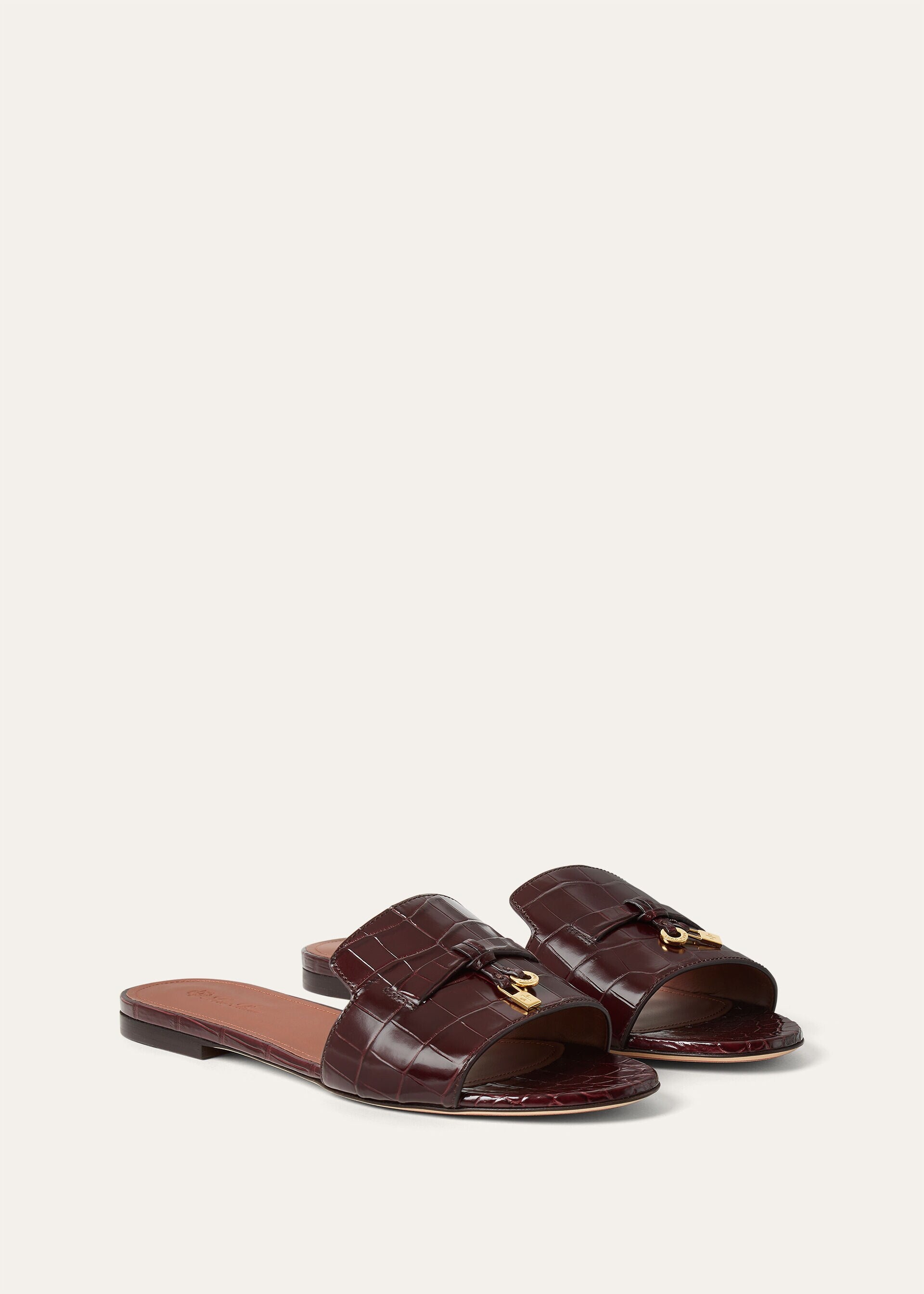Loro Piana Summer Charms Sandal Crocodile Leather
