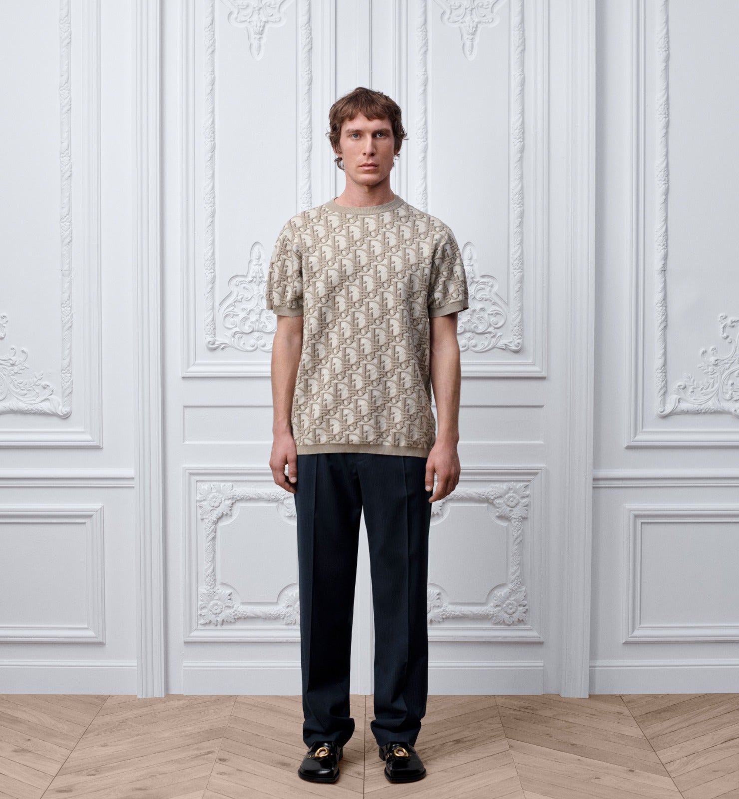 Dior Regular Fit Oblique 3D T-Shirt - Beige