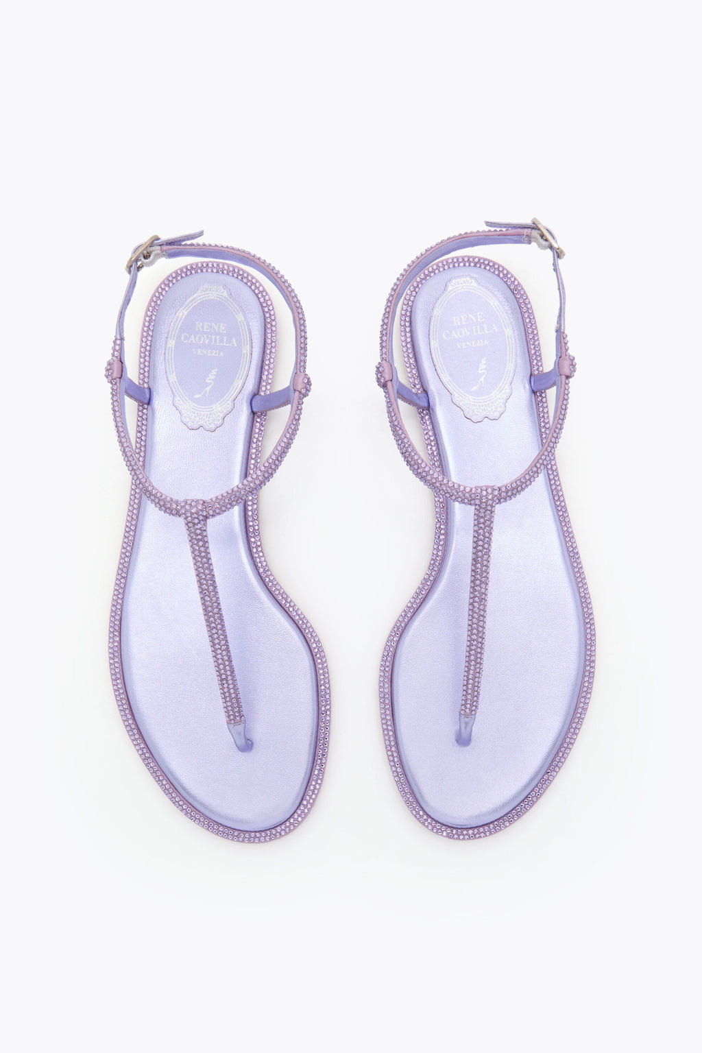 Rene Caovilla Diana Wisteria Sandal with Crystals 10