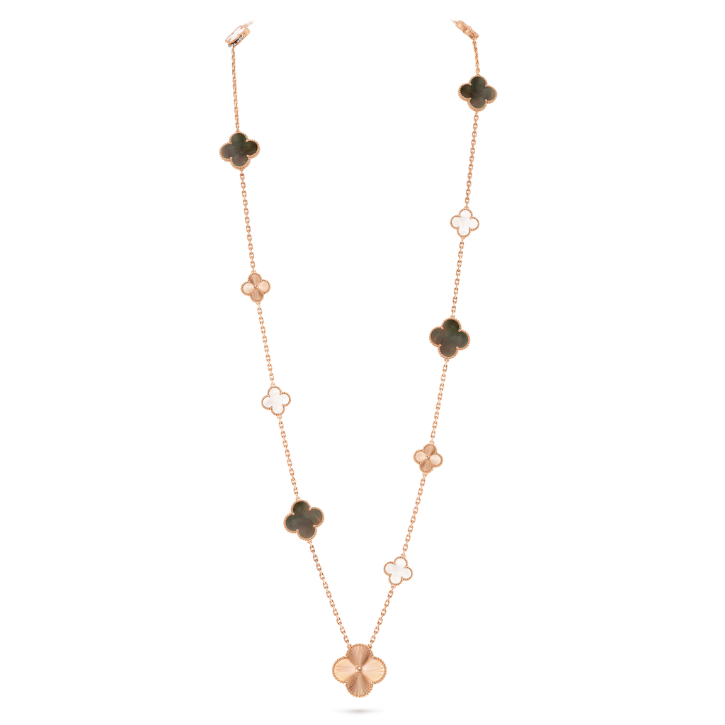 Magic Alhambra transformable Long Necklace - 15 Motifs, Mother-of-Pearls