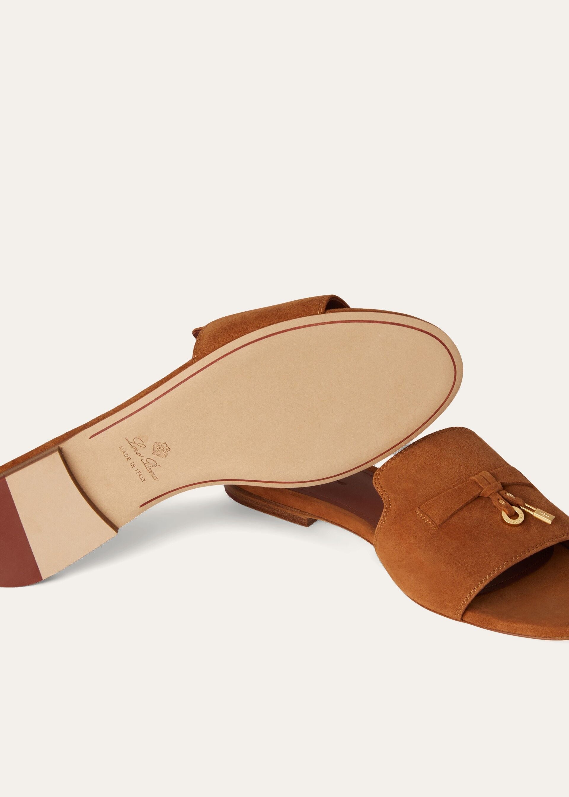 Loro Piana Summer Charms Sandal Suede
