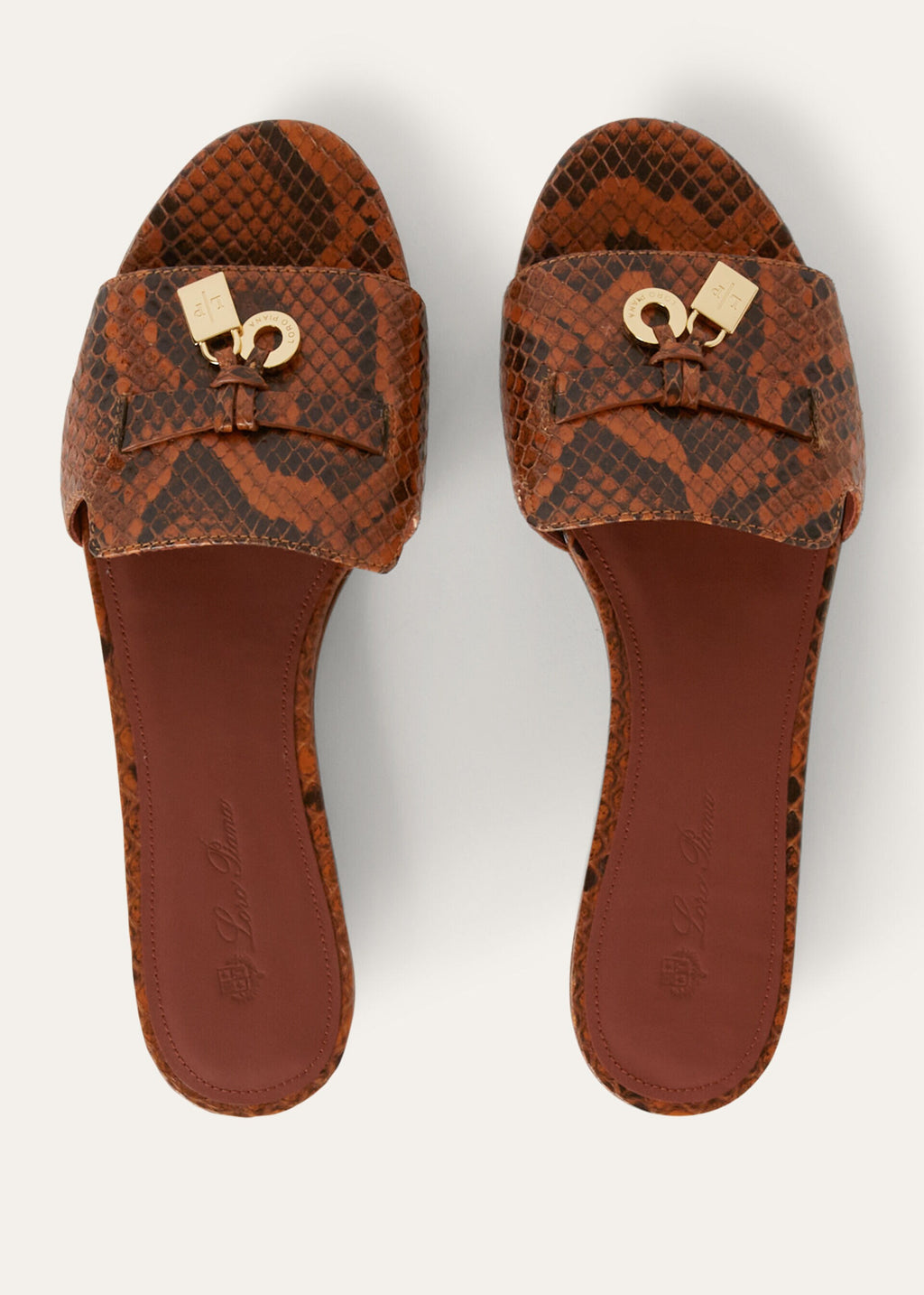 Loro Piana Summer Charms Sandal Python Leather