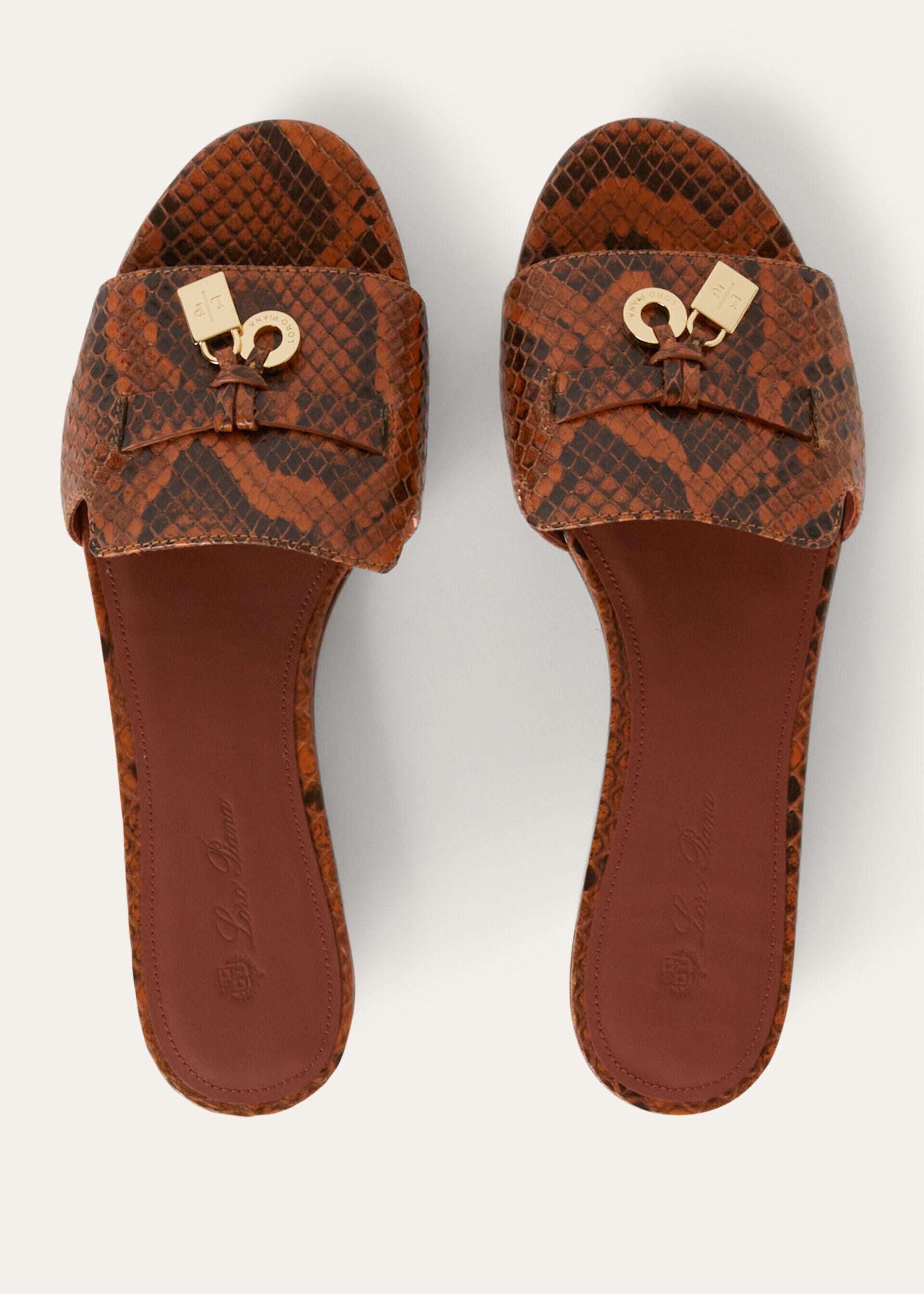 Loro Piana Summer Charms Sandal Python Leather