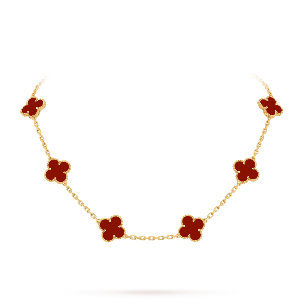 Vintage Alhambra Necklace - Carnelian