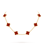 Vintage Alhambra Necklace - Carnelian