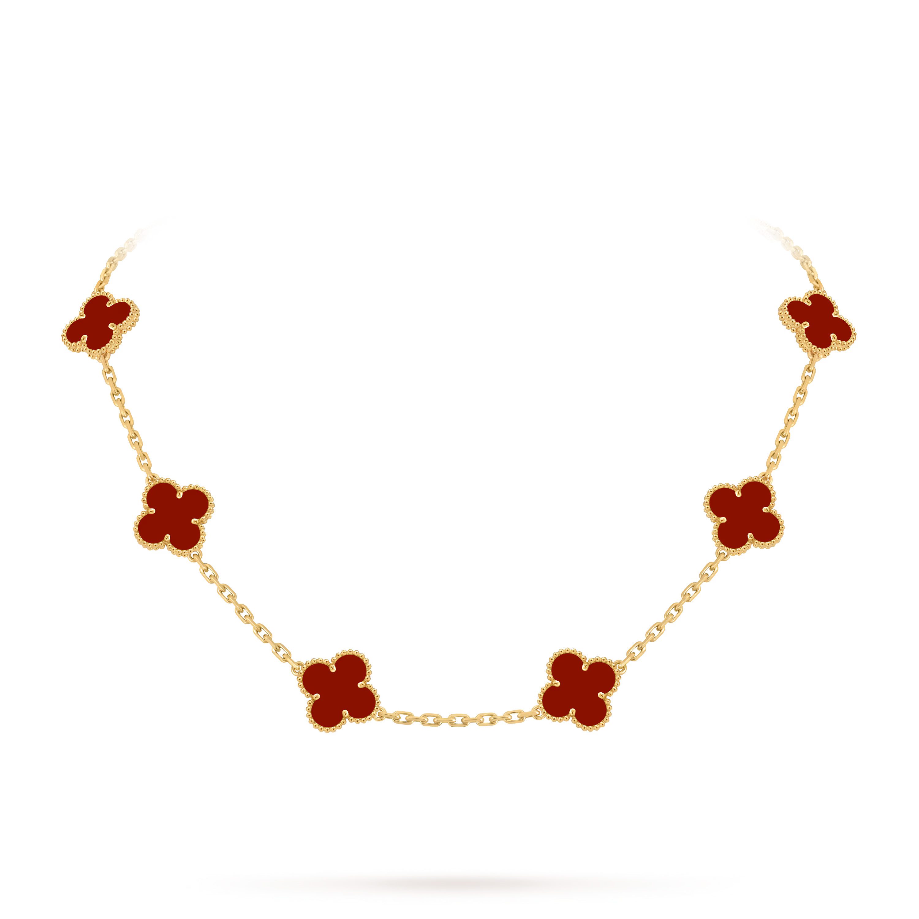 Vintage Alhambra Necklace - Carnelian