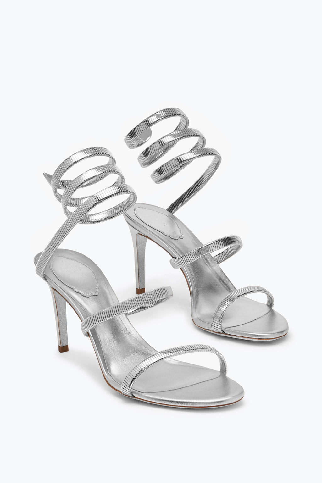 Juniper Metallic Silver Sandal 8cm