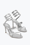 Juniper Metallic Silver Sandal 8cm