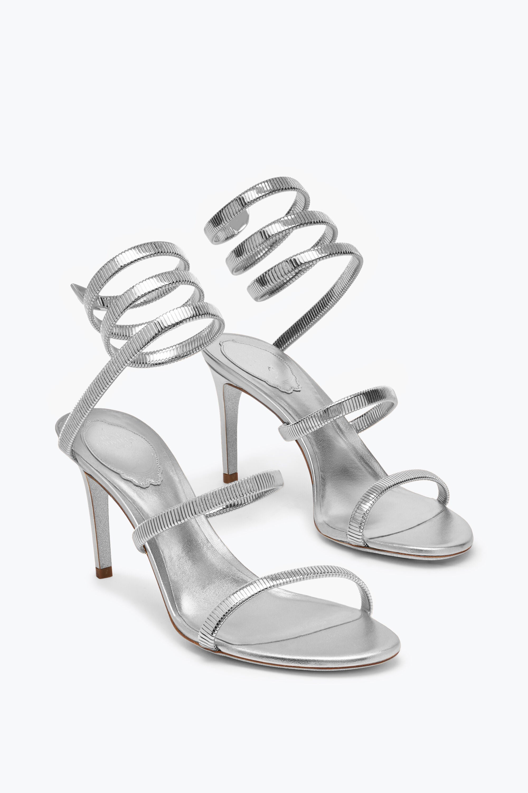 Juniper Metallic Silver Sandal 8cm