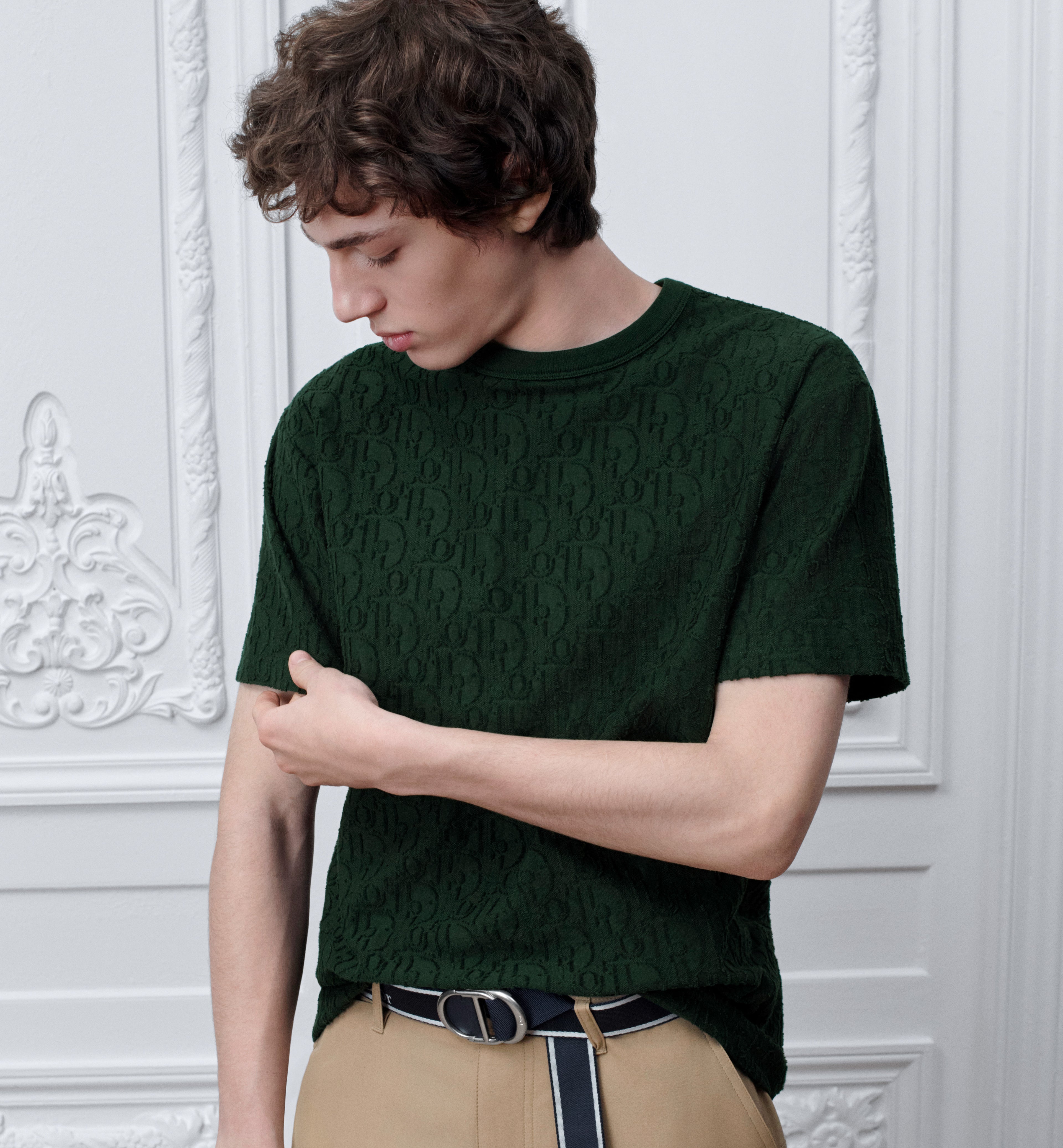 T-shirt Dior Oblique 3D - Verde Escuro