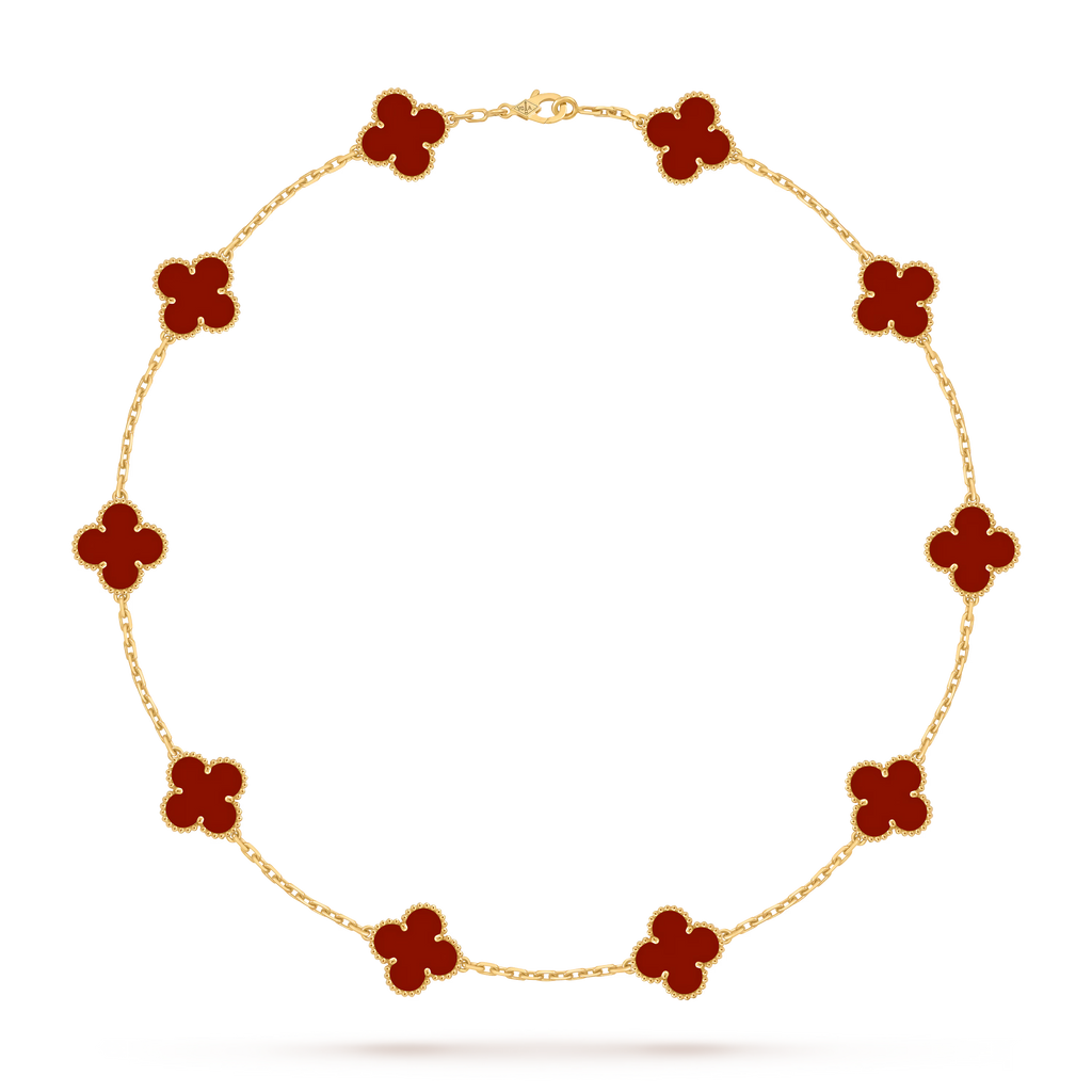 Vintage Alhambra Necklace - Carnelian