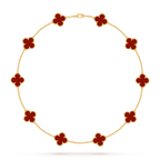 Vintage Alhambra Necklace - Carnelian