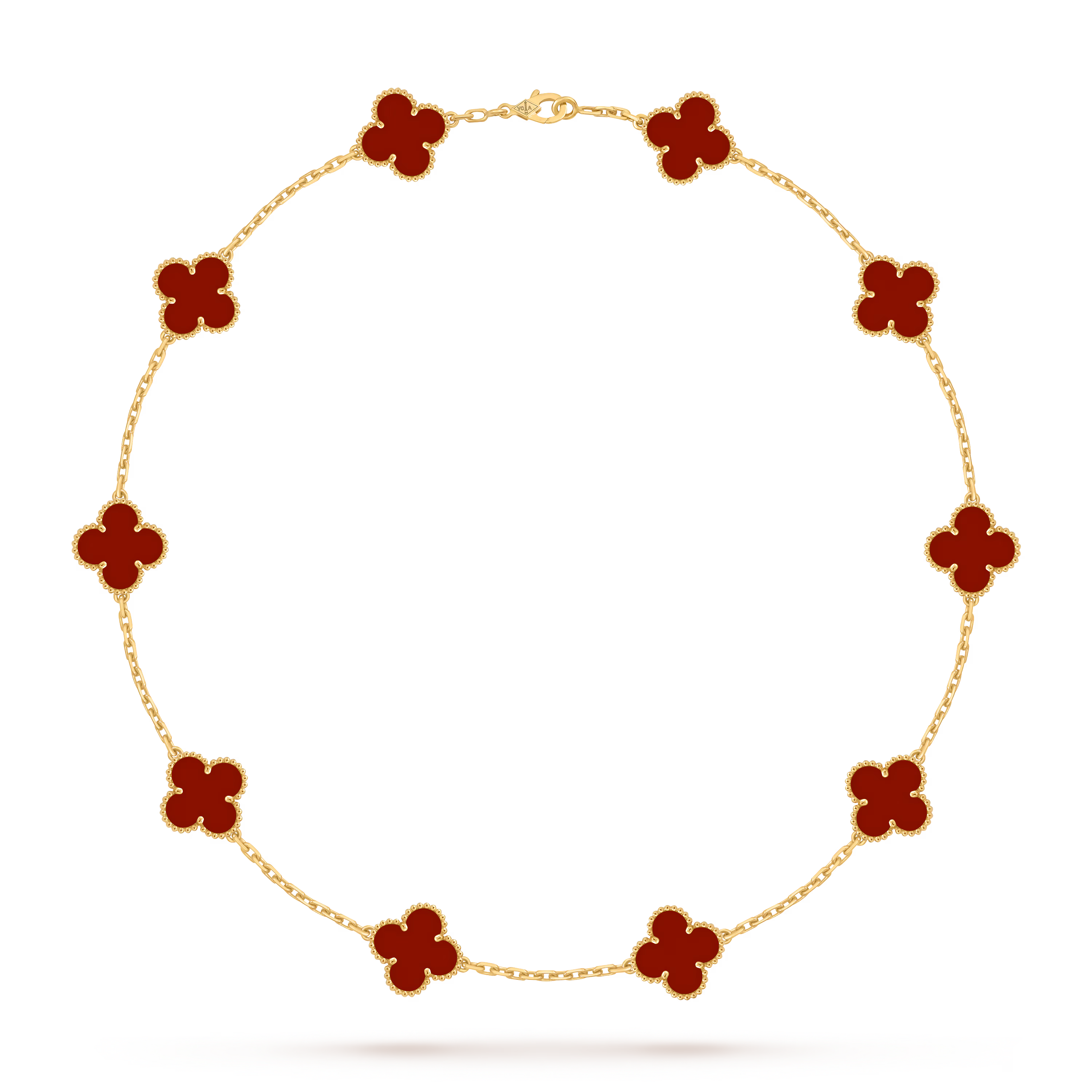 Vintage Alhambra Necklace - Carnelian