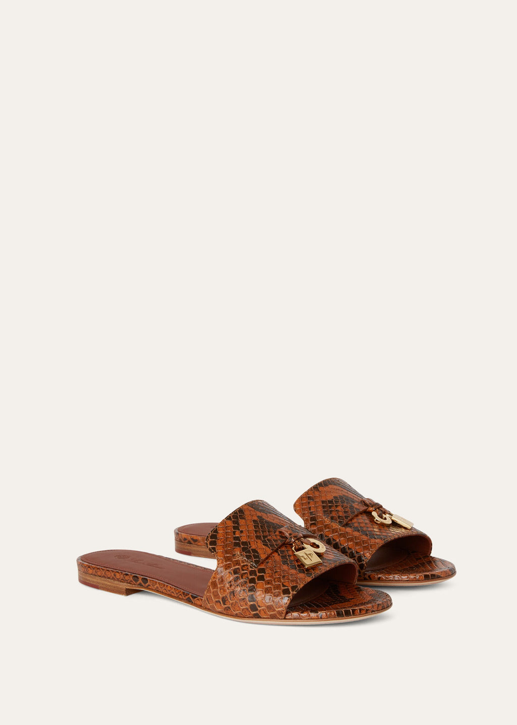 Loro Piana Summer Charms Sandal Python Leather