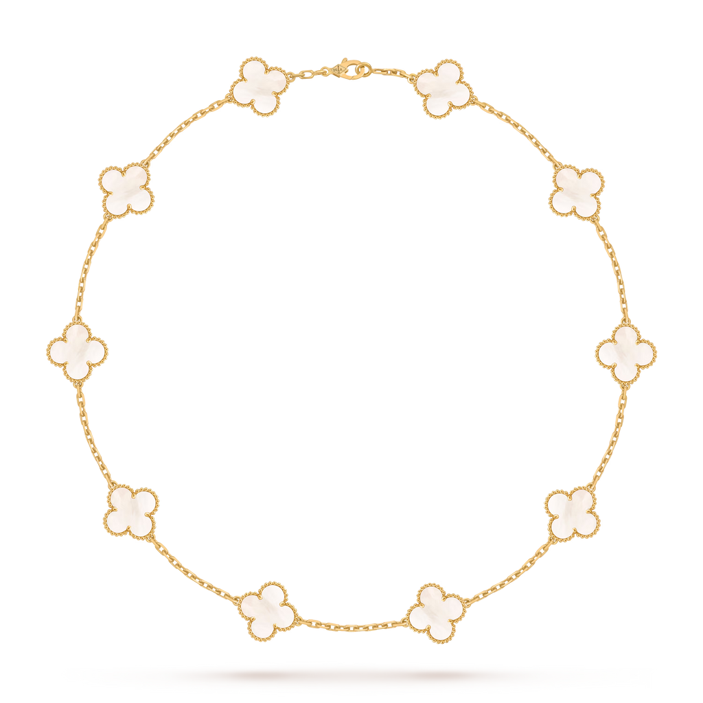 Vintage Alhambra Necklace, 10 motifs 1 - Mother-of-pearl
