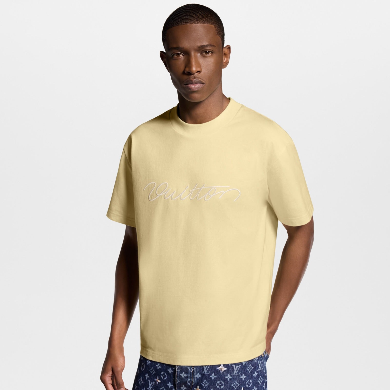 LV Embroidered Signature Short-Sleeved T-Shirt