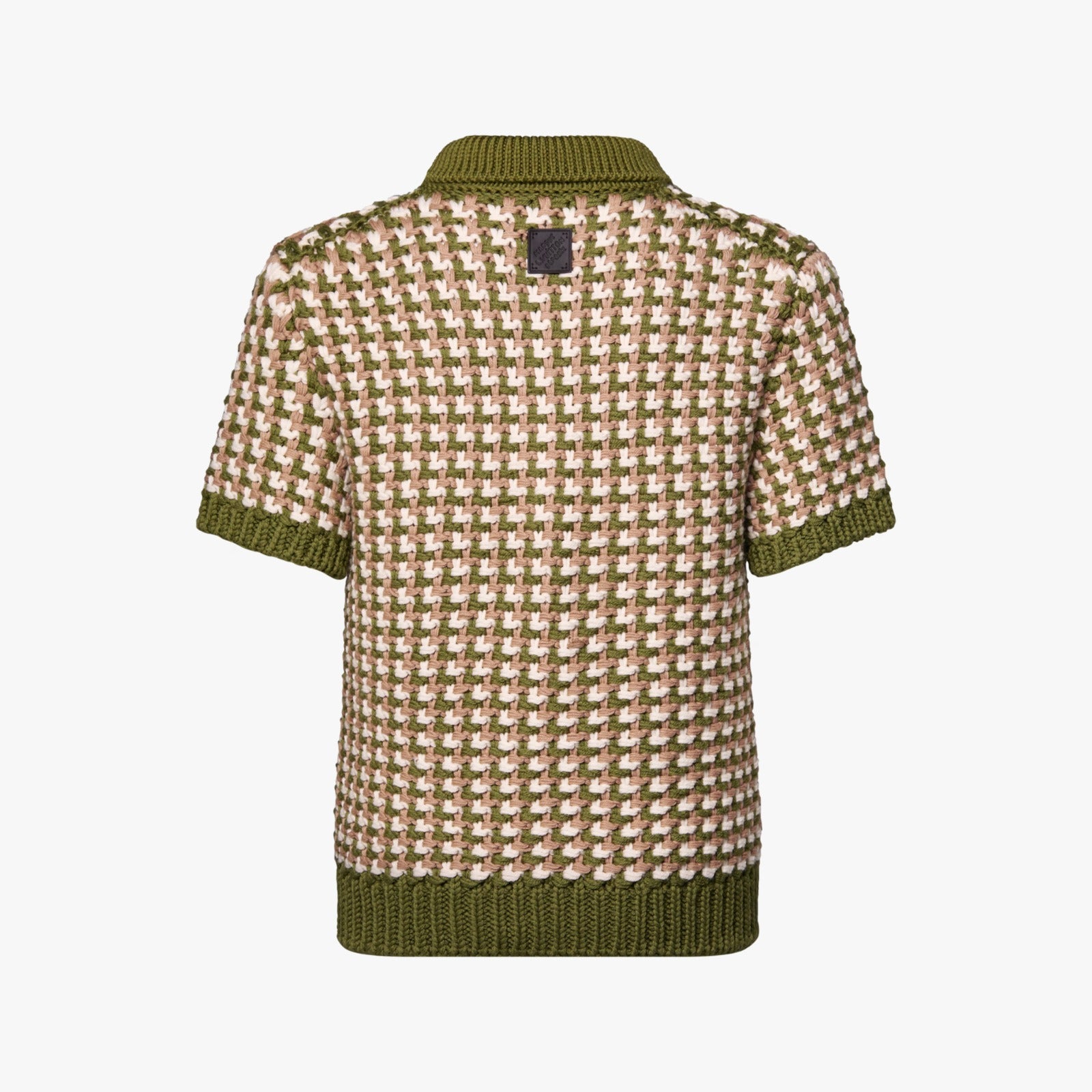 LV Short-Sleeved Wool-Knit Polo Shirt