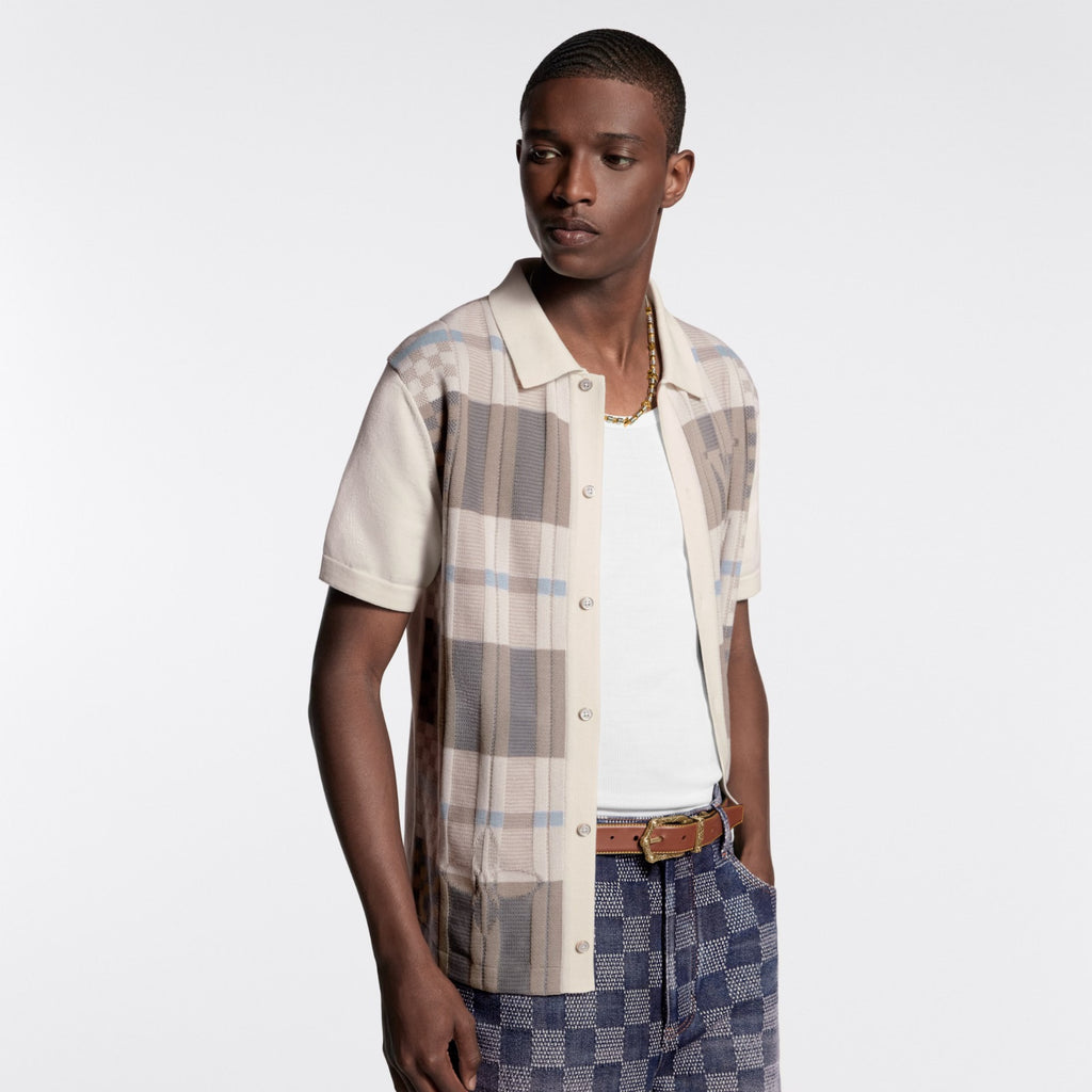 Camisa de Manga Curta LV Graphic Jacquard