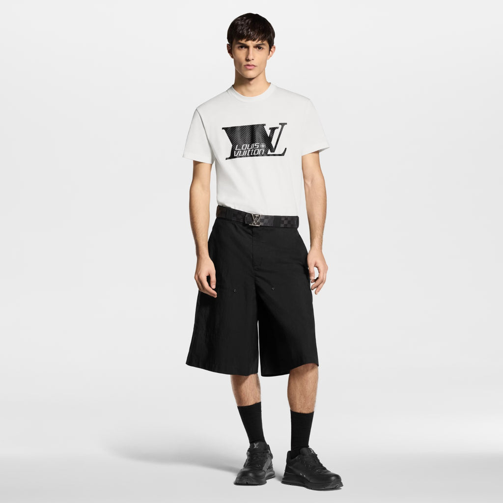 T-shirt LV com Assinatura Estampada