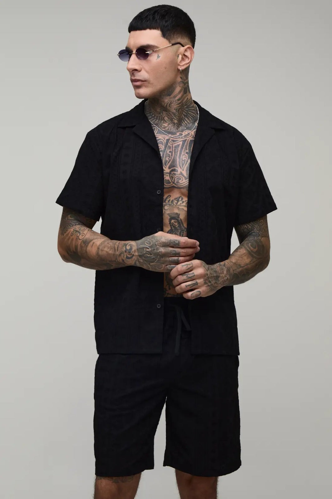 Black Shorts & Shirt Set