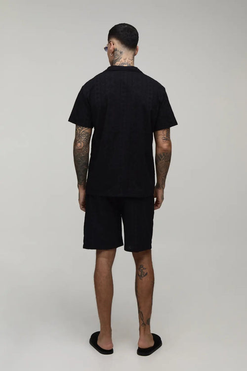 Black Shorts & Shirt Set