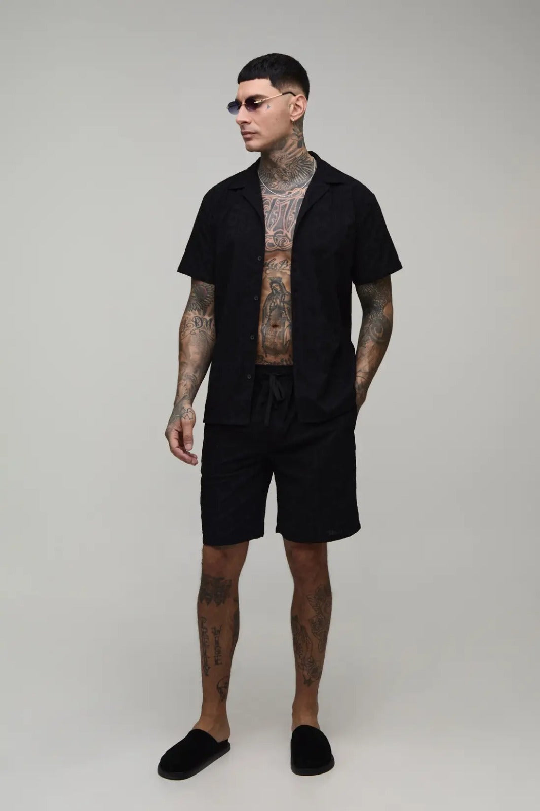 Black Shorts & Shirt Set
