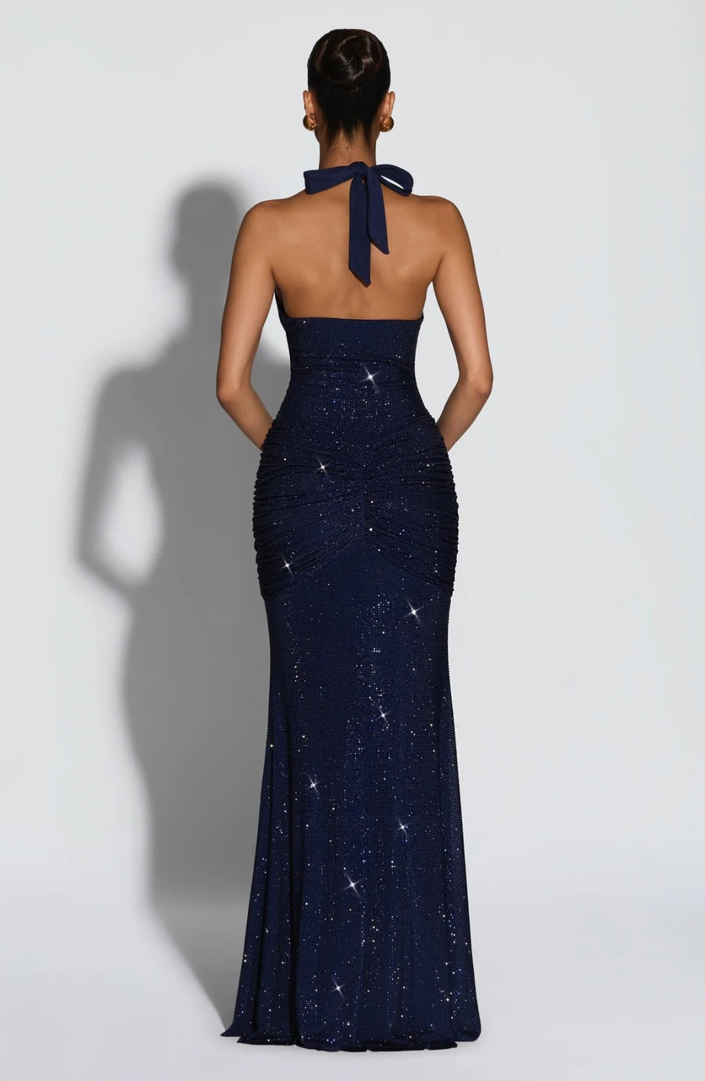 Brianna Rhinestone Evening Maxi Dress