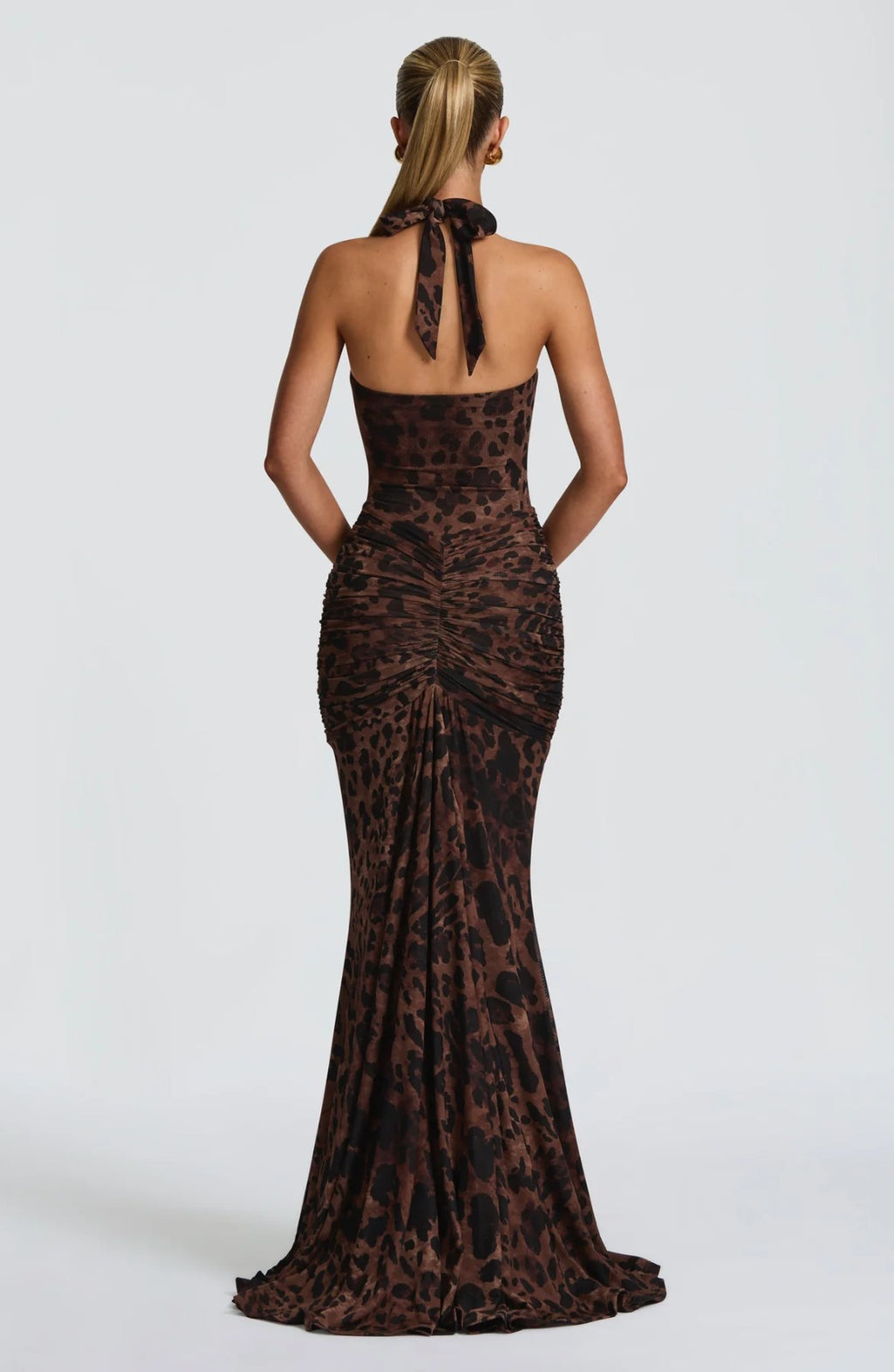 Brianna Leopard Print Evening Dress