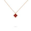 Sweet Alhambra Necklace 18K rose gold, Carnelian