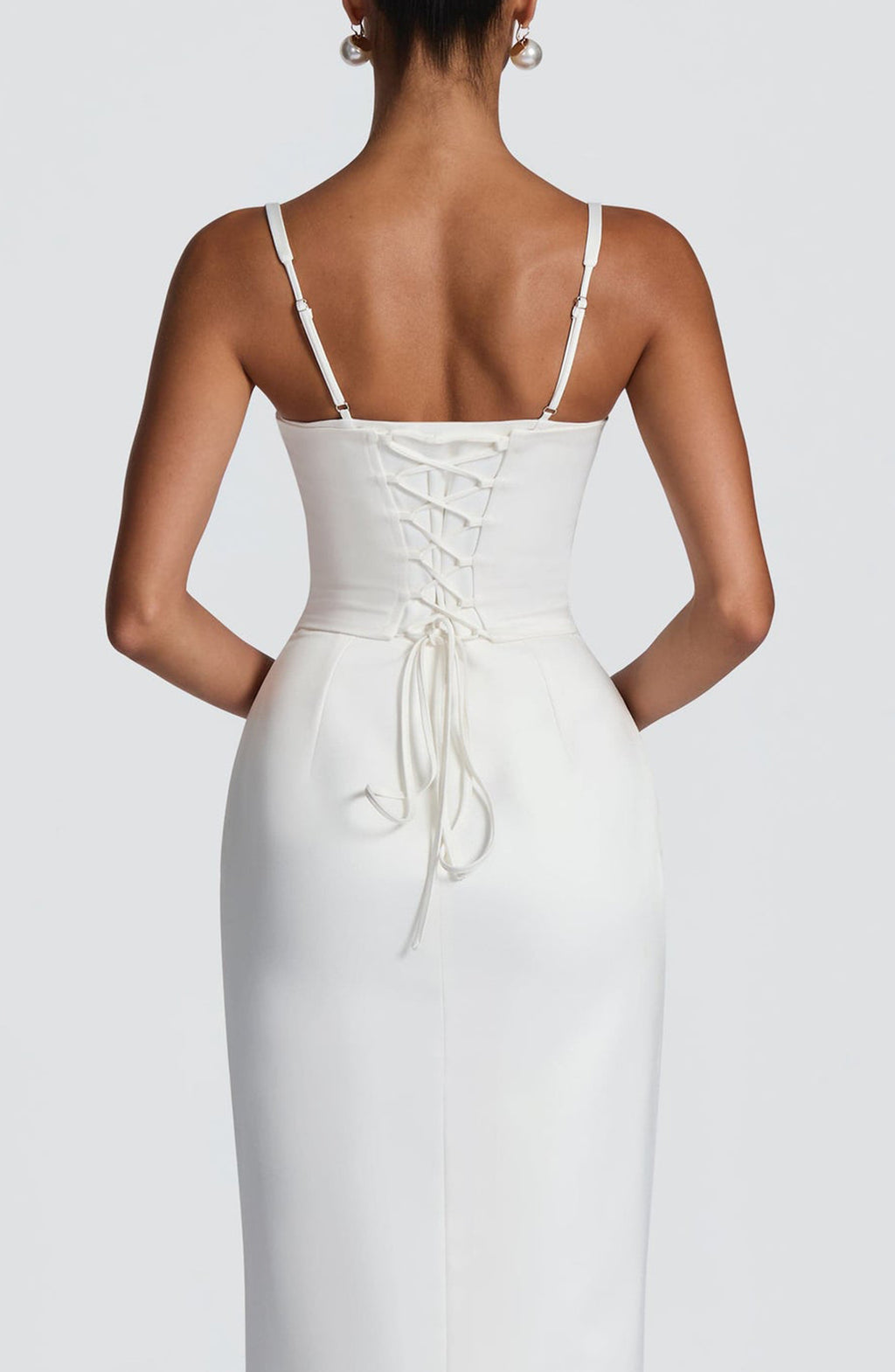 Vestido Maxi Justo sem Alças com Busto Estruturado