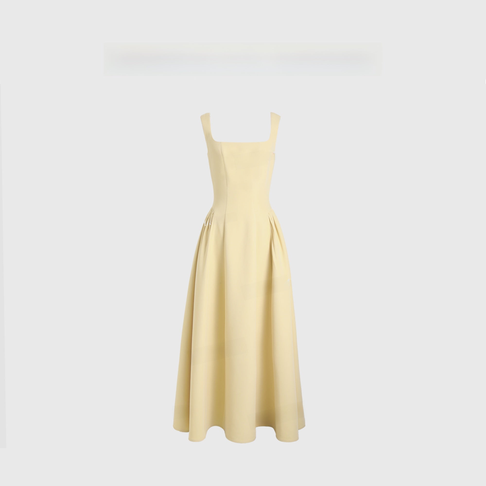 French Spaghetti Strap A-Line Midi Dress