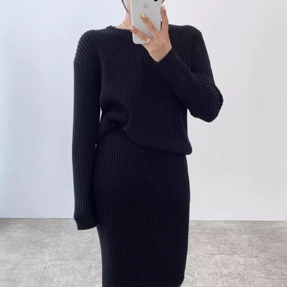 Knit Two-Piece Skirt Set