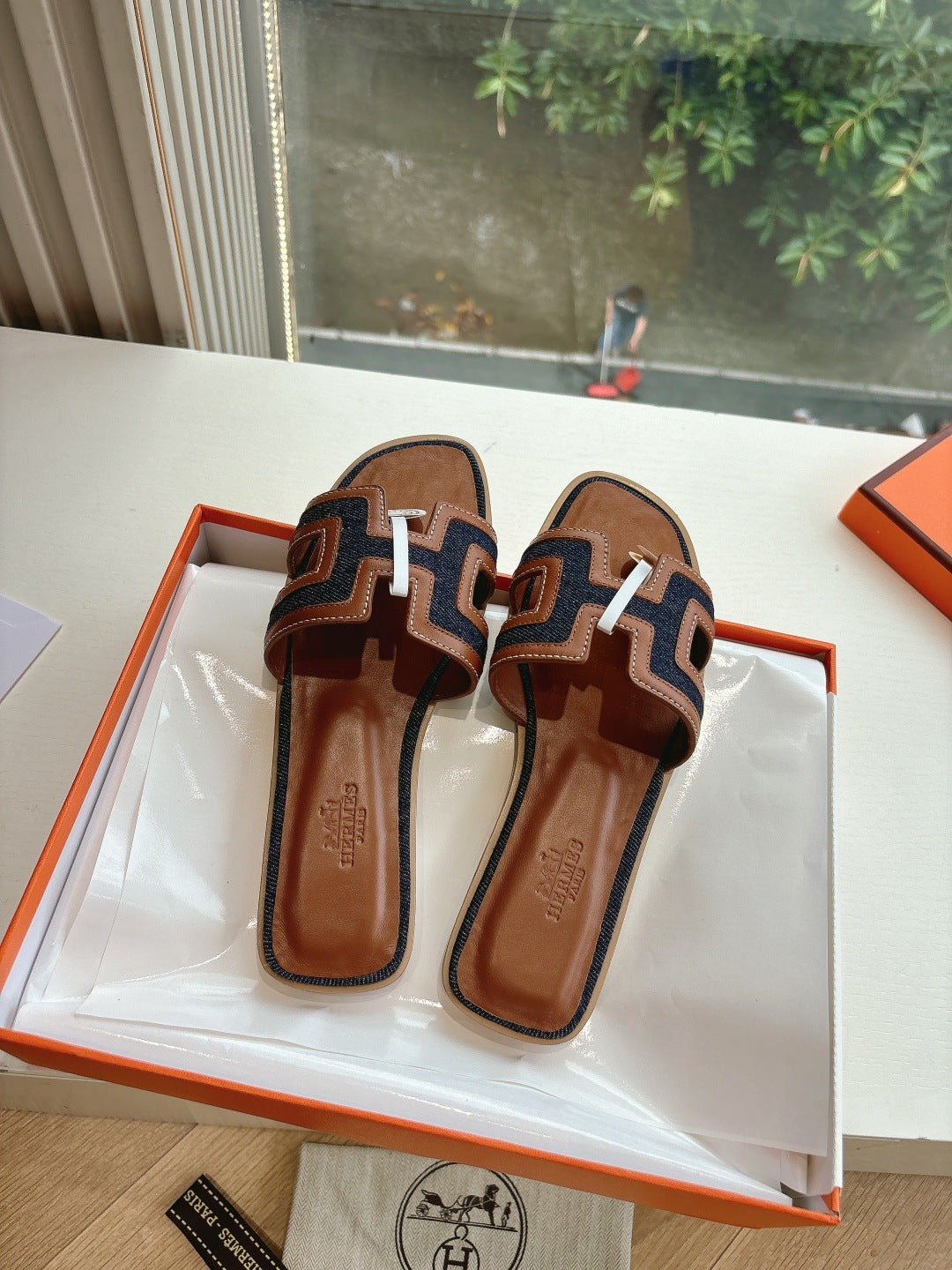Luxury Calfskin Slip-On Sandals