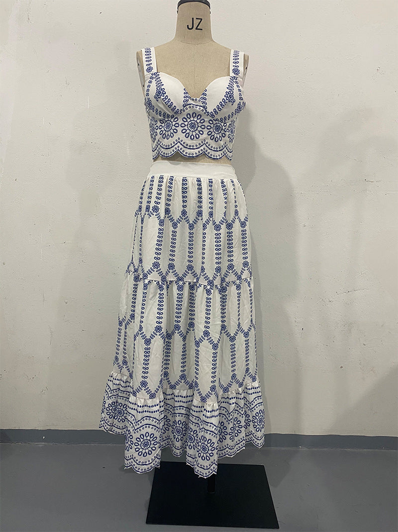 Conjunto de Duas Peças com Saia Estampada