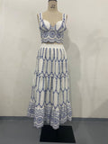 Conjunto de Duas Peças com Saia Estampada