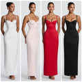 Vestido Maxi Justo sem Alças com Busto Estruturado