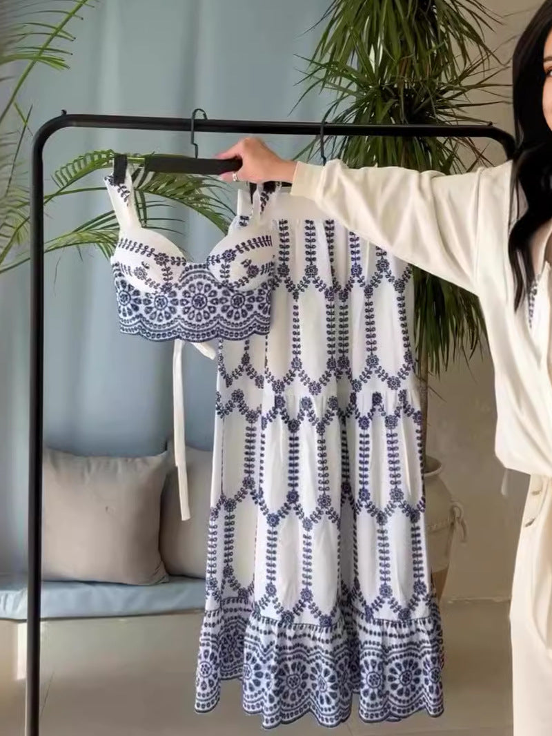Conjunto de Duas Peças com Saia Estampada