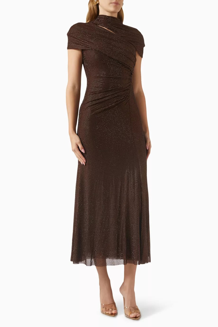 Self Portrait Rhinestone Cut-out Dress